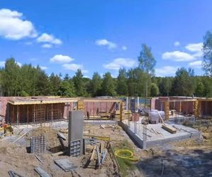 Michał Wiśniewski na budowie swojego domu