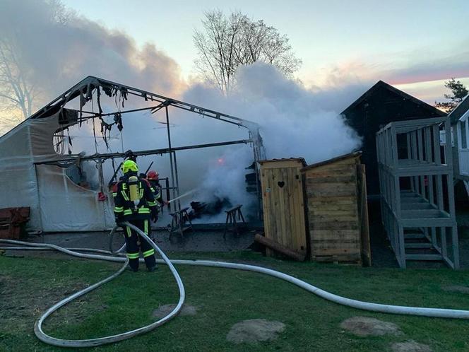 Pożar zakładu stolarskiego w Parszowie 30-03