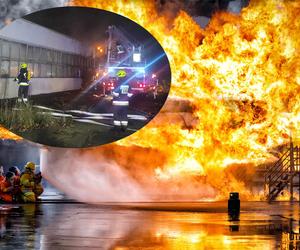Potężny pożar hali w Wielkopolsce. 12 zastępów straży w akcji