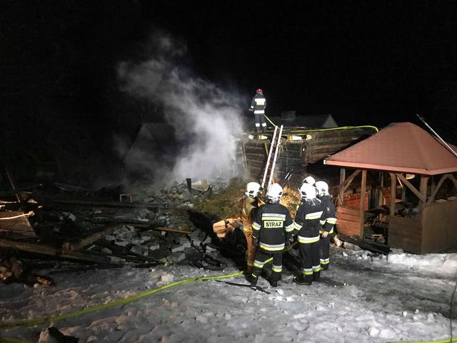 Dramatyczny pożar w gminie Pcim. Rodzina straciła dach nad głową