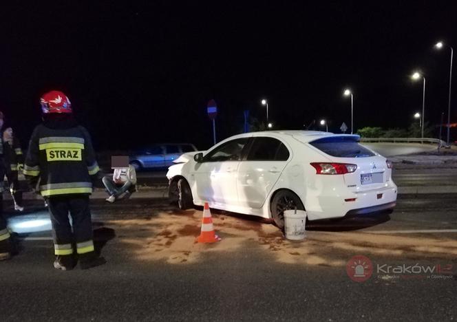 Kraków: Nocny wypadek na Powstańców Śląskich