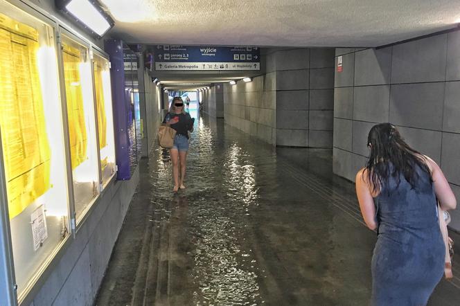 Zalany tunel we Wrzeszczu