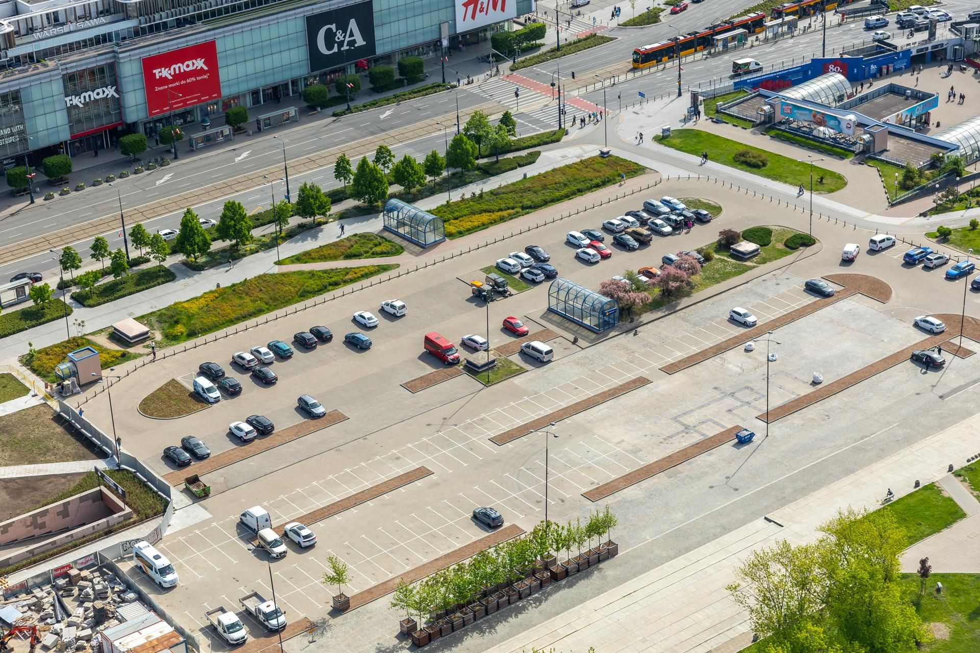 Parking na pl. Defilad w 2025 r.