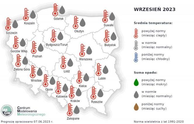 Długoterminowa eksperymentalna prognoza IMGW LIPIEC - PAŹDZIERNIK 2023