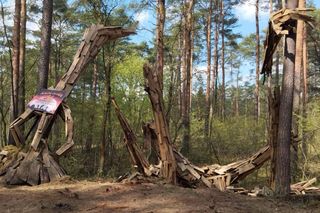 Leszy, słowiański strażnik lasu, padł. Powaliła go wichura podczas burzy. Wcześniej strzegł Puszczy Bydgoskiej
