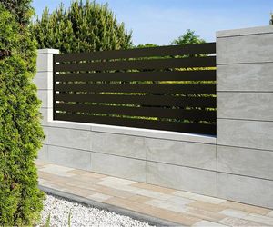 Betonowe ogrodzenie może też wyglądać tak