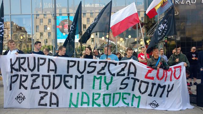 Katowice: Narodowcy demonstrowali w Katowicach! Domagają się m.in. dymisji Marcina Krupy [ZDJĘCIA, AUDIO]