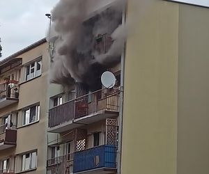 Pożar na Waryńskiego w Łodzi