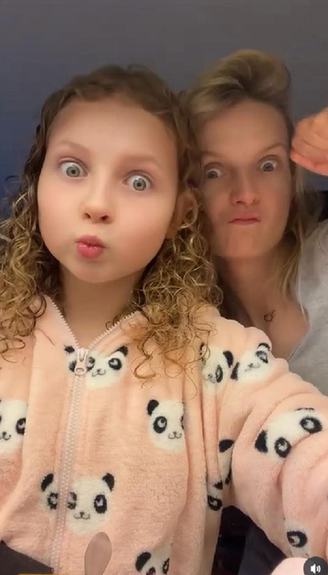 Ewelina Kudeń-Nowosielska i i jej córka Hania prywatnie na Instagramie