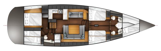 Wauquiez/Wauquiez PS 58 layout 4 cabins