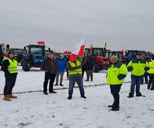 Rolnicy w Wejherowie. Protest na drodze krajowej nr 6