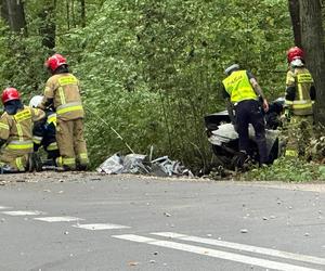 Dachował ,jego auto stanęło w ogniu. Nikt nie zdołał mu już pomóc