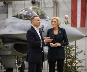 Andrzej Duda w Bazie Lotniczej w Amari