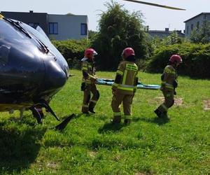Lądowanie śmigłowca LPR w Mysłowicach. Pomocy potrzebowało kilkuletnie dziecko
