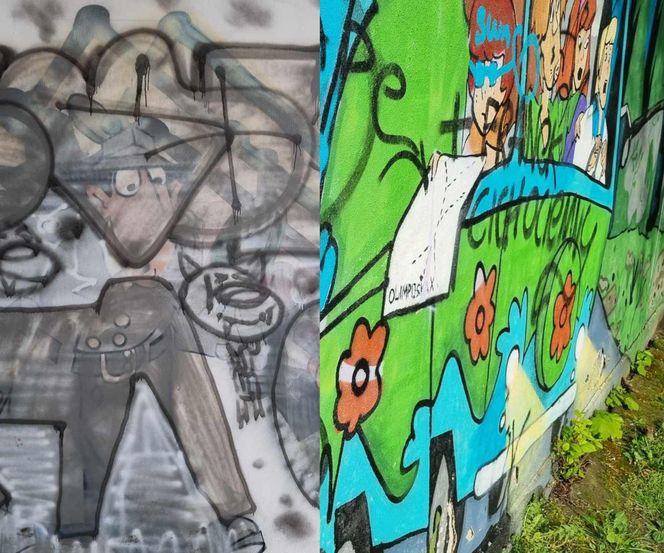 Tak obecnie wyglądają murale KAWU. Piękne prace zniszczone