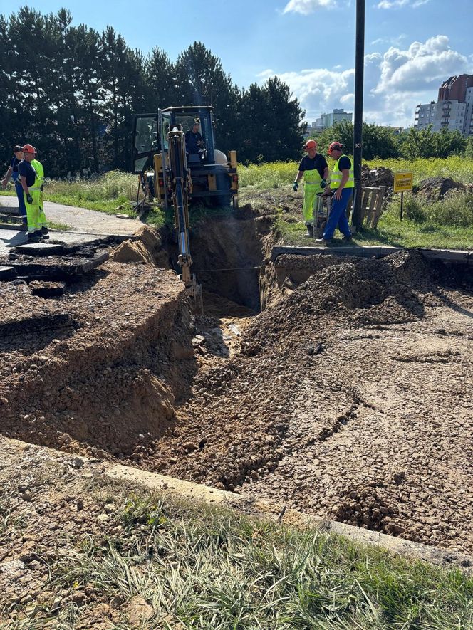 Zapadła się ulica w Lublinie. Występują utrudnienia w ruchu