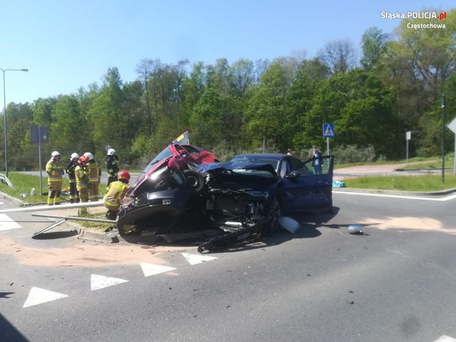 Groźny wypadek na skrzyżowaniu w Częstochowie