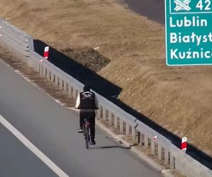 Lublin. Rowerzysta i traktorzysta na drodze ekspresowej. Jednego poprowadziła tak nawigacja? [ZDJĘCIA]