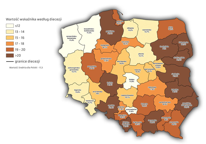 Coraz mniej mieszkańców Zachodniopomorskiego chodzi do kościoła