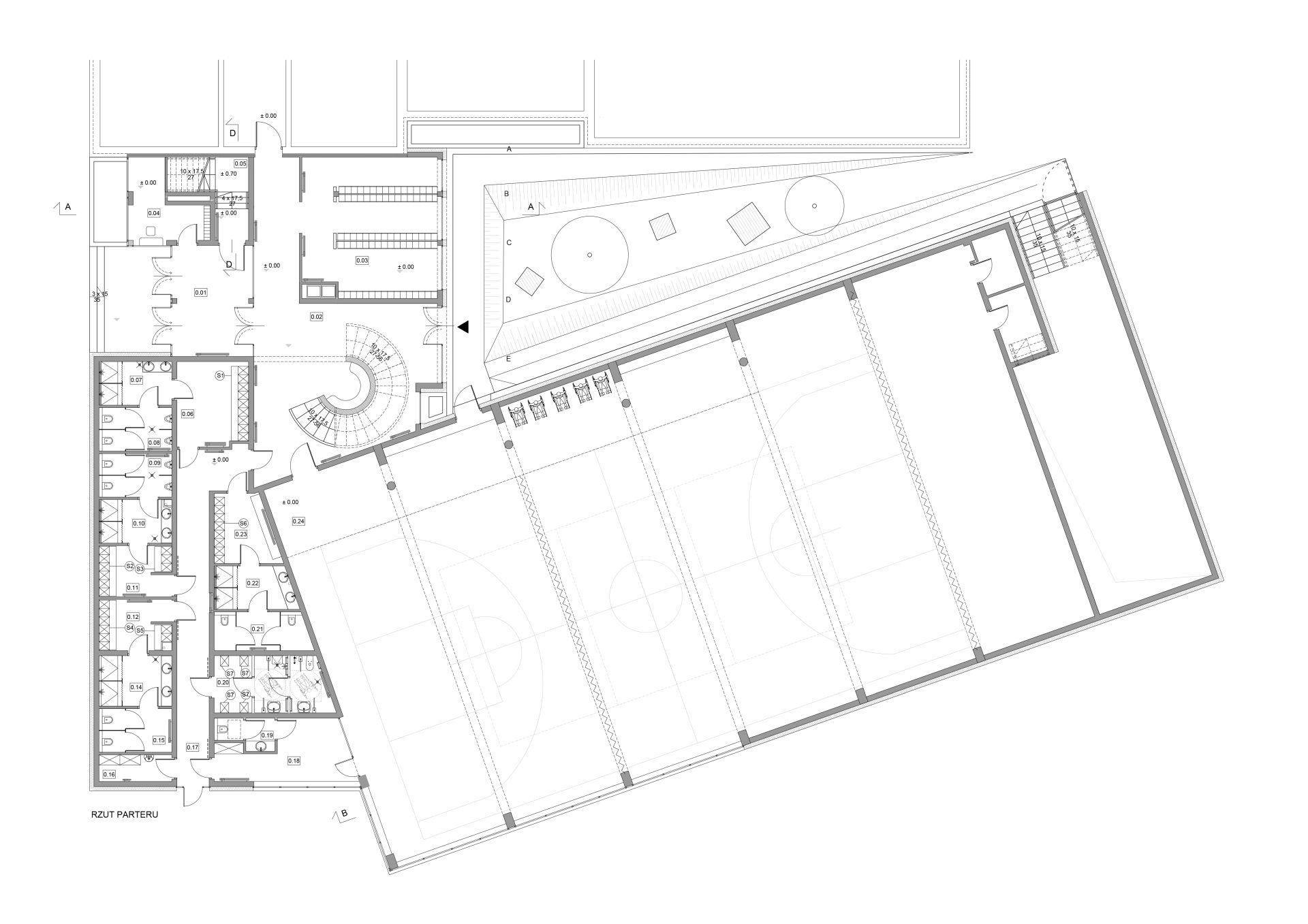 Hala sportowa przy szkole podstawowej nr 3 w Stalowej Woli