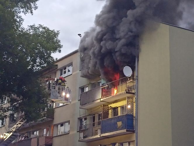 Pożar na Waryńskiego w Łodzi