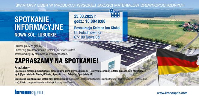 Nowe możliwości kariery w Lampertswalde. Przyjdź na spotkanie w Nowej Soli!