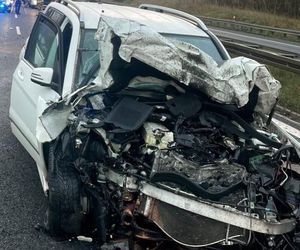 Wypadek na autostradzie A4 w Pławniowicach