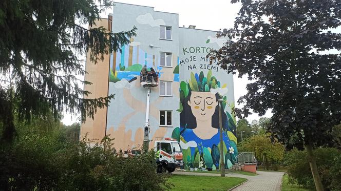 Nowy mural w Kortowie