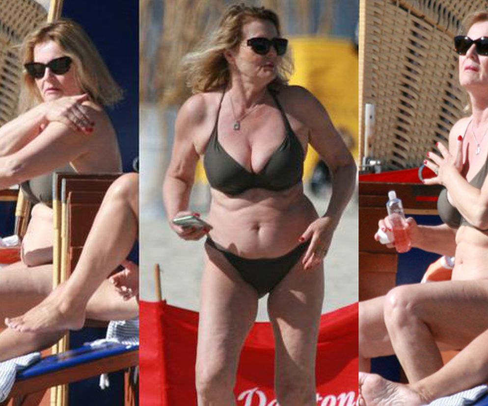 Grażyna Szapołowska na plaży