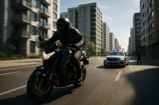 116 km/h przez Koszalin motocyklem