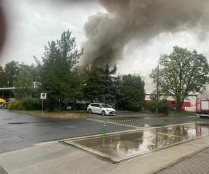 Wielki pożar hali w Gliwicach! Chmura dymu nad miastem