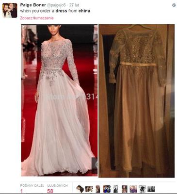 Nie zamawiaj sukienek z Chin