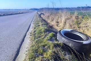 Plaga w Radomiu i okolicach. Setki opon przy drogach! Jest apel do świadków 