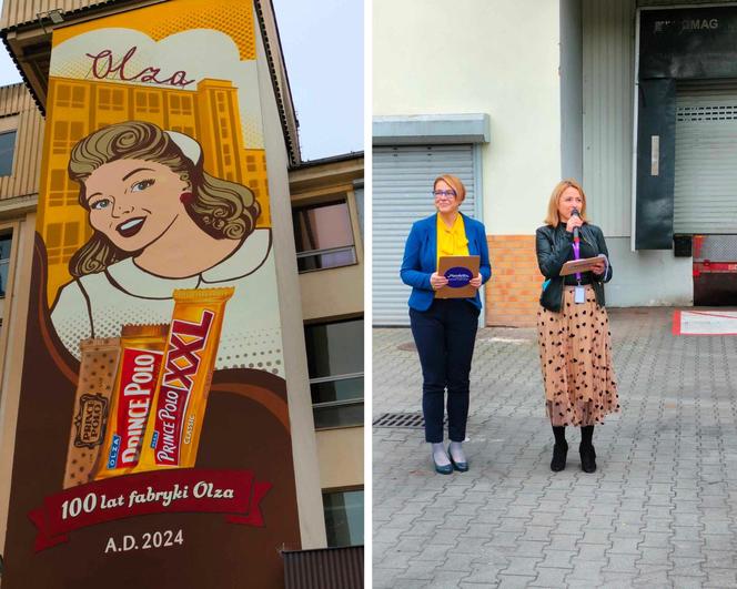 Nowy mural w Cieszynie. Na pamiątkę 100-lecia powstania fabryki produkującej kultowe wafle