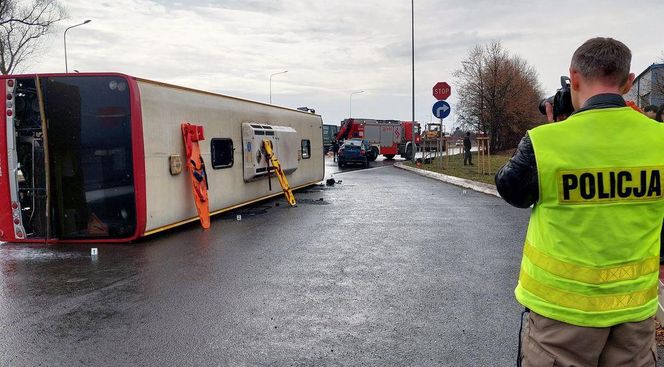 Zamojskie służby w inscenizacji wypadku