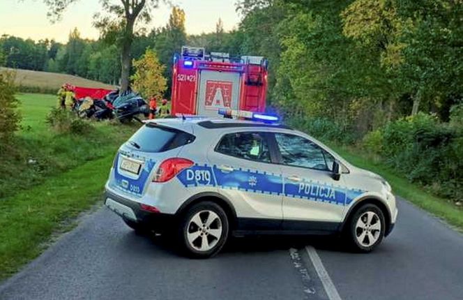 Tragiczny wypadek w Zalesiu. Nie żyje 23-letni kierowca BMW