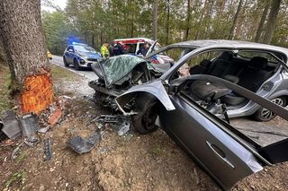 Kierowca uderzył oplem w drzewo, nie przeżył. Policja szuka sprawcy