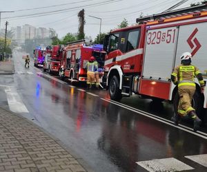 Pożar budynku w Katowicach