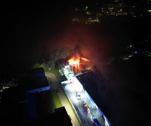 Pożar ciężarówek w Mysłowicach