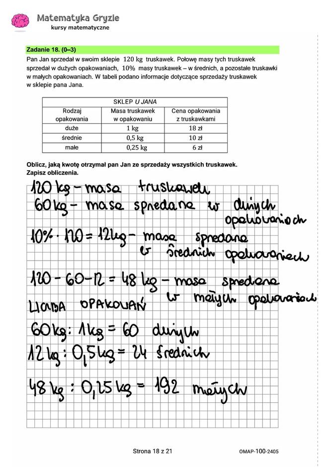 Egzamin ósmoklasisty 2024: matematyka. Zadania, arkusze CKE i odpowiedzi z matematyki 15.05.2024