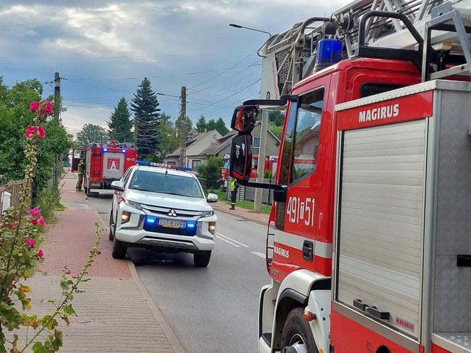 Pożar domu przy ulicy Nowowiejskiej w Starachowicach