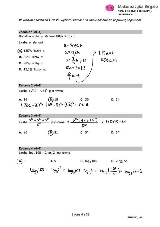 Matura 2025: matematyka 6.05.2025. Arkusze CKE i odpowiedzi. Poziom podstawowy 1 i 2 część [Formuła 2015]