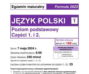 Matura polski 2024 - arkusz CKE nowa formuła 7 maja