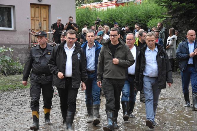 Głogoczów i Krzyszkowice pod wodą! Premier Morawiecki odwiedził zniszczoną gminę
