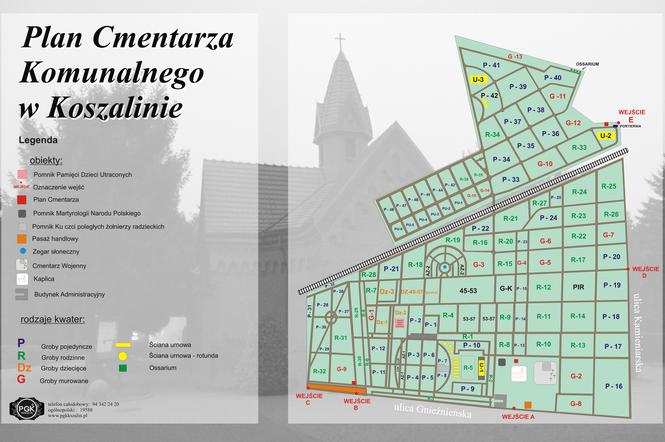 Plan Cmentarza w Koszalinie