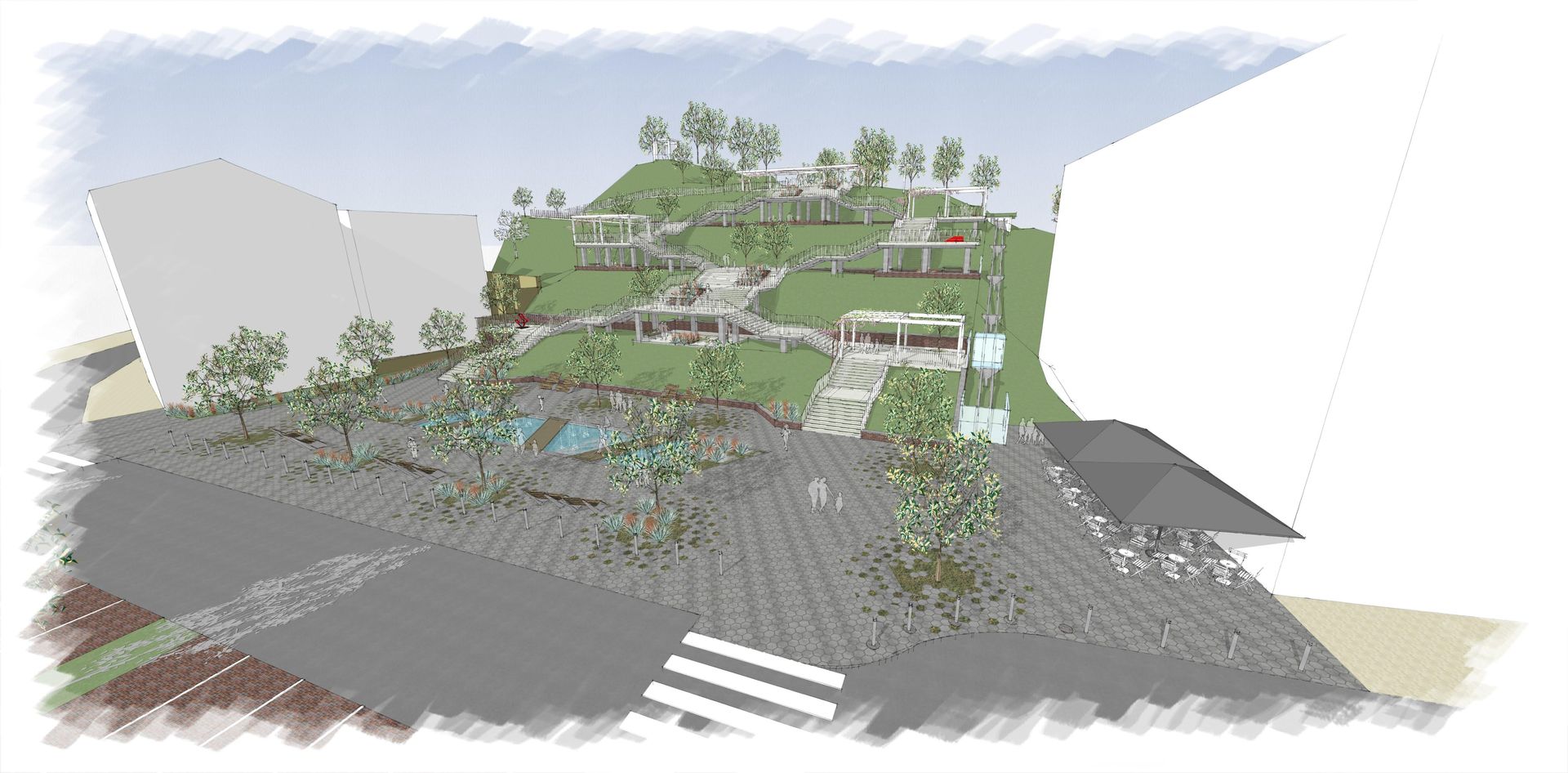 Schody Donikąd - wizualizacje