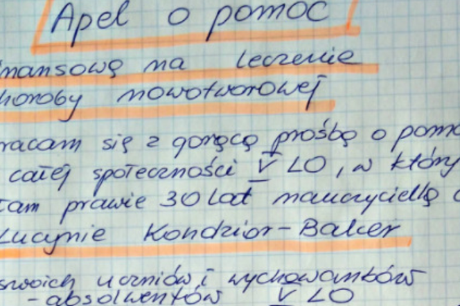 Lucyna Kondzior-Balcer walczy z chorobą nowotworową. Była nauczycielka V LO w Białymstoku potrzebuje wsparcia finansowego