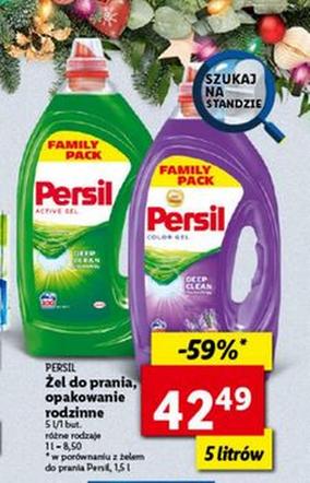 Lidl – SUPER RABATY! Żel do prania Persil - 42,49 zł/5 l  