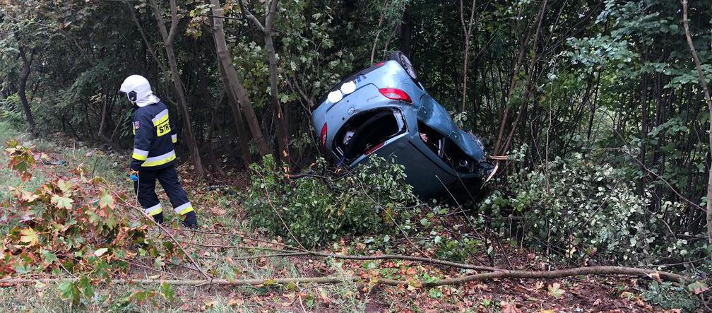 Dachowanie na DK 10 w Przyłubiu