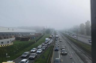 Trasa DK 86 Sosnowiec - Katowice stoi w korku kolejny dzień